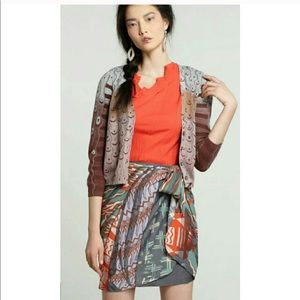 Anthro Zoologist by Charlotte Linton silk skirt